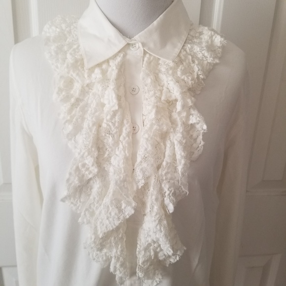 Cabi Long Sleeve Ruffle Shirt - Picture 2 of 2